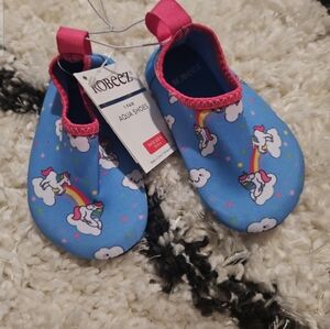 Robeez Kids Aqua Shoes - Blue with Unicorn Design